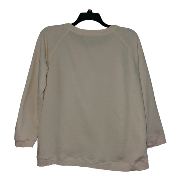 TALBOT'S cream/off white sweatshirt with lace overlay - Picture 2 of 4